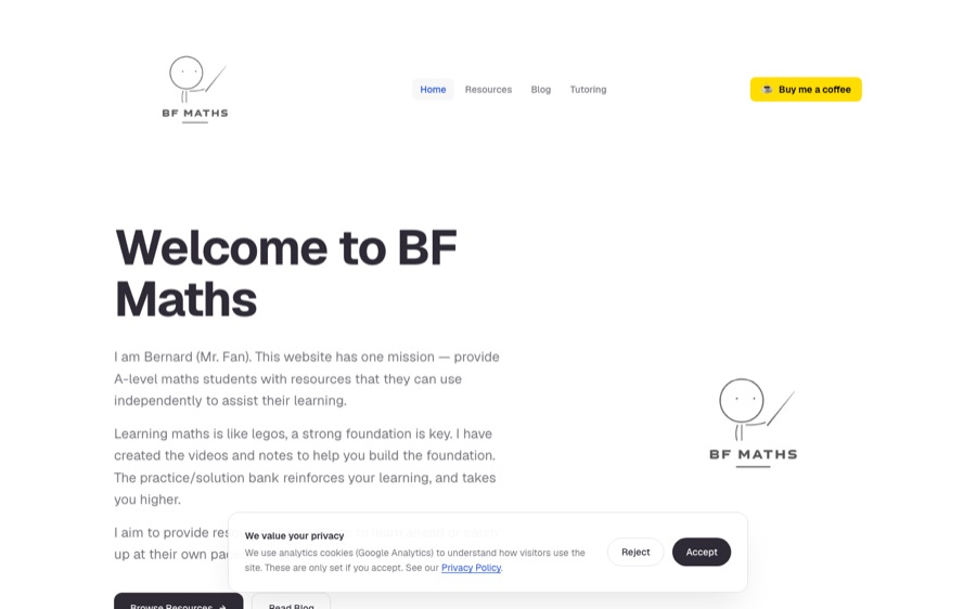 Plataforma de ejercicios de matemáticas – BF Maths