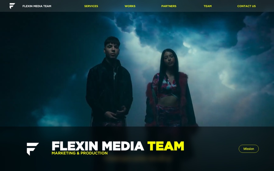 Web para agencia de marketing y producción – Flexin Media Team