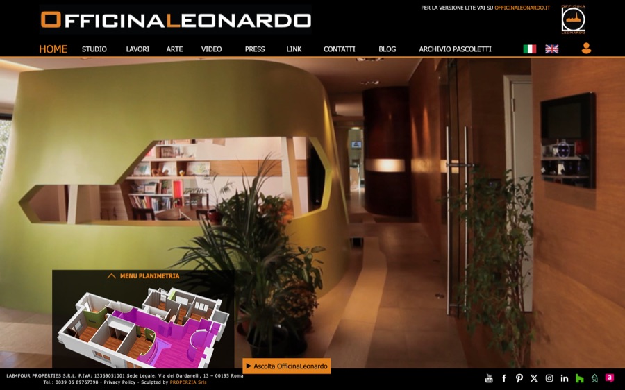 Web con CMS para estudio de arquitectura – Officina Leonardo