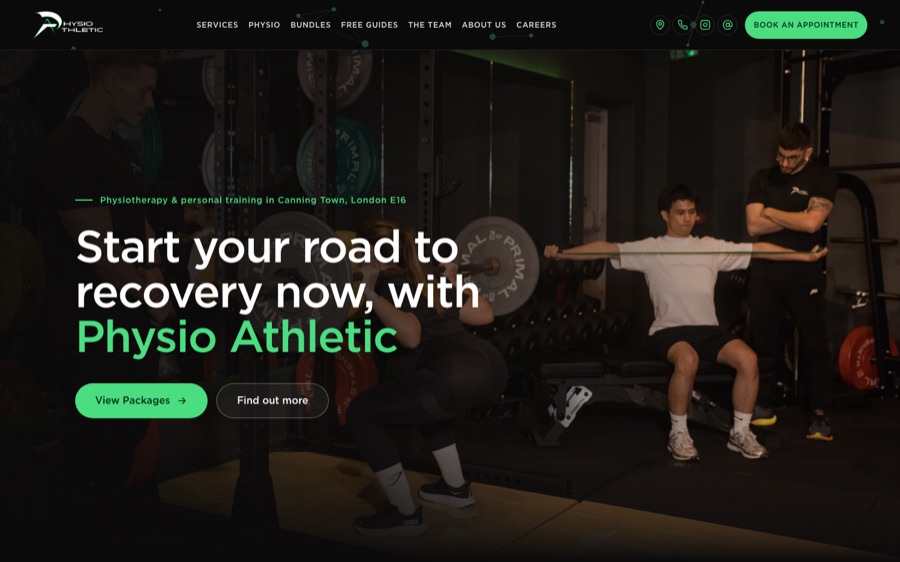 Web con reserva online – Physio Athletic